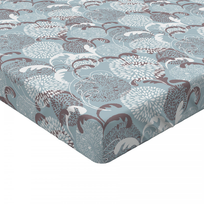Microfiber Floral Fitted Sheet, Full Fitted Sheet