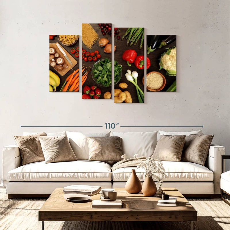 Yarlin Healthy Vegetables, 48" H x 75" W