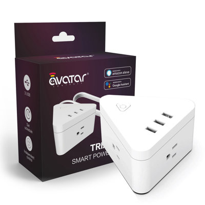 Triangle Smart Wifi Power Strip With 3 Outlets & 3 Usb Ports