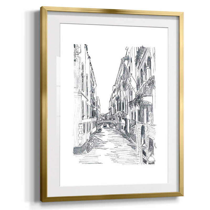 «Stone Aperture IV», reproduction encadrée, Blanc, Papier avec cadre doré