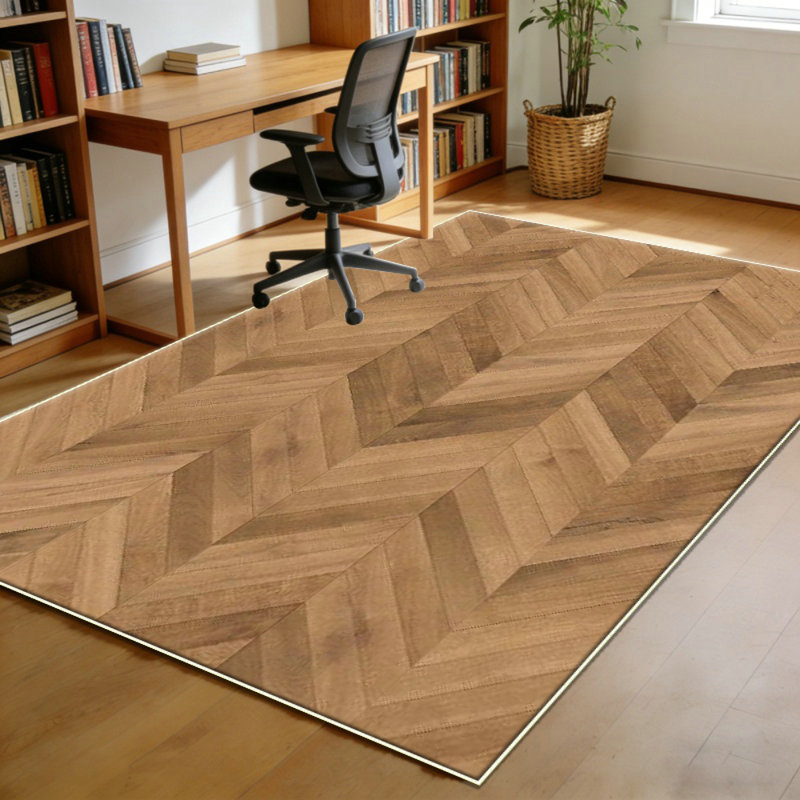 Large area carpet carpet floor washable mat carpet 5'x6 'suitable for living room, bedroom, home decoration 3D wooden flooring
