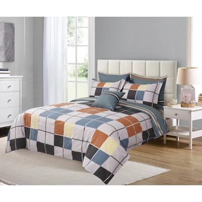 Cotton Geometric Shapes Duvet Cover