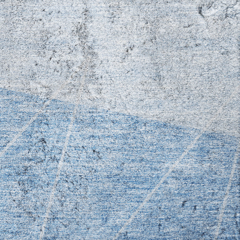 Tapis à poil long de qualité supérieure lavable à la machine ADS706, Ciel, 5 pi x 7 pi 6 po