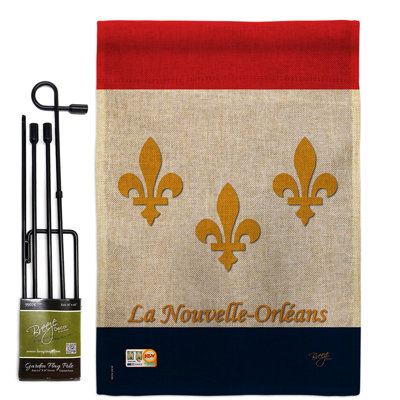 Double Sided 18.50'' H x 13'' W Polyester Flag Set