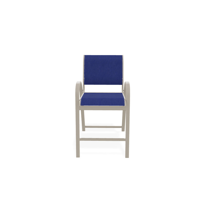 Tabouret de bar 42 po Holna, Atlantis bleu royal Sunbrella®, Désert texturé