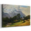 Paysage de montagne avec une maison de campagne - Peinture sur toile tendue avec châssis-Gauermann-c. Milieu du 19e siècle-1026279763