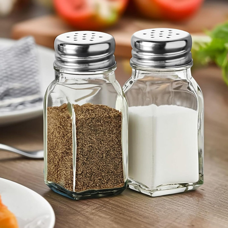 Ensemble de salières et poivrières pour table de cuisson en verre transparent et gadgets de cuisine