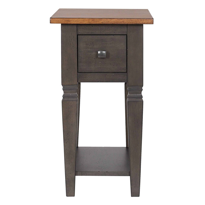 Dakota End Table with Storage, 25" H x 14" W x 24" D