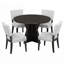 Ensemble de table de salle à manger 5 pièces avec base unique, 4 chaises rembourrées pour petits espaces et salles à manger -140130845-140130846