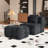 Modern Single Compression Sofa With Ottoman,No Assembly-119637132