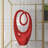 Polystone Swirl Abstract Decorative Red Sculpture-107635934