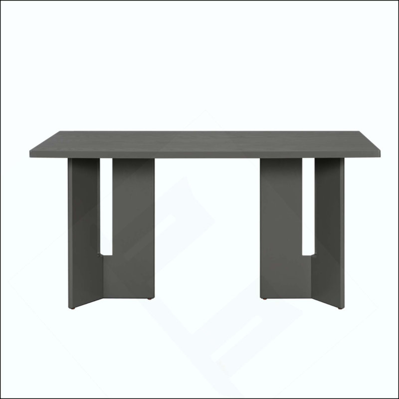 Table de salle à manger en bois de ferme, table de salle à manger rectangulaire avec pieds découpés
