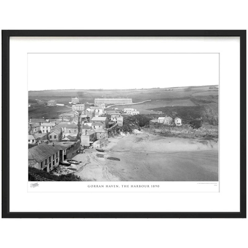 Gorran Haven, The Harbour 1890 - Single Picture Frame Print, 28cm H x 36cm W x 2.3cm D