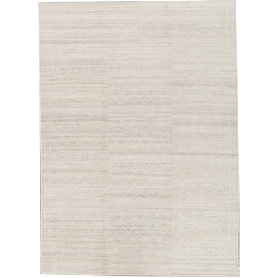 Tapis naturel et beige noué à la main de haute qualité