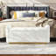 Banc rembourré en chenille de 49 po avec banc d'entrée pour chambre à coucher et salon-503028581