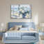 Fleur rustique, art mural, fenêtre, paysage marin, bord de mer, paysage, peinture, hortensia blanc, impressions sur toile-275133191