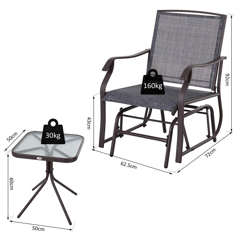 2 - Person Patio Dining Set with Square Table