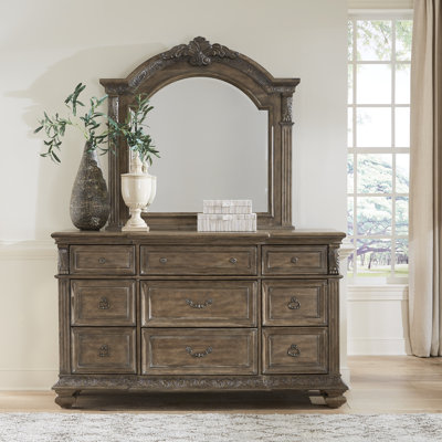 Carlisle Court 9 - Drawer Dresser with Mirror -  Liberty Furniture, LB502-BR-ODM