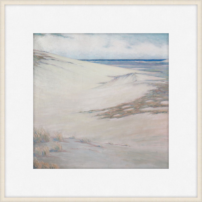 Dunes By The Water 1 Framed Print, 32" H x 32" W