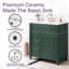 Armoire de meuble-lavabo 30 po avec lavabo en céramique, portes à fermeture douce et rangement pour porte-877891252