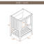 Base de meuble-lavabo 24 po seulement, structure en bois massif, armoire de rangement avec portes et tablette ouverte-110767873