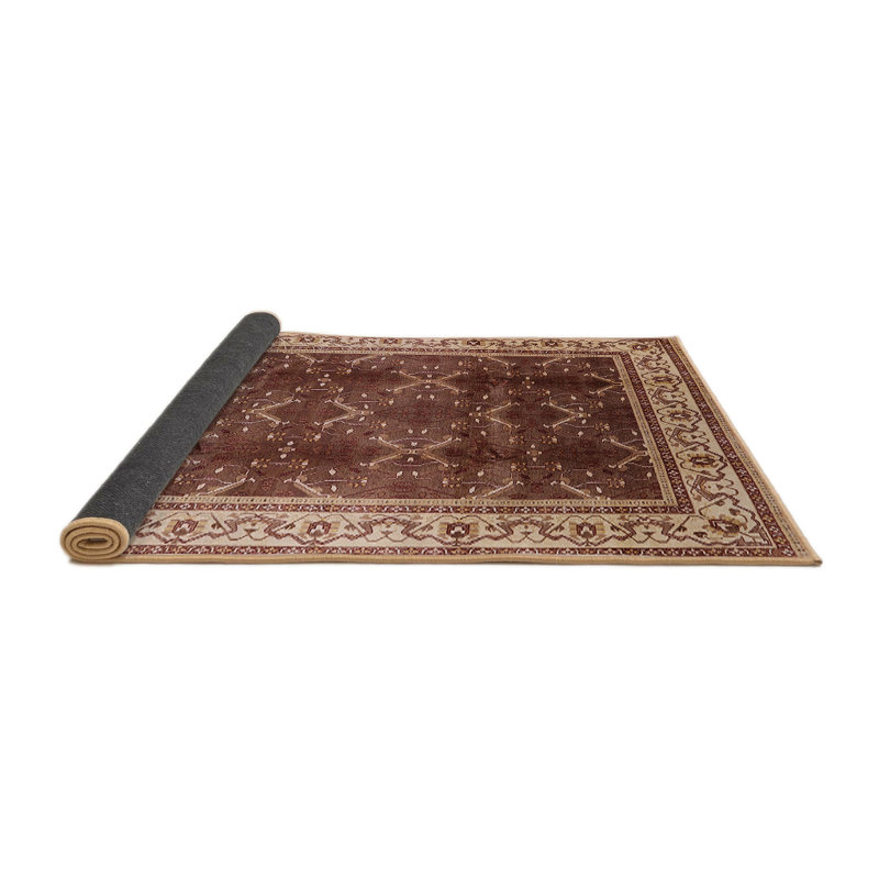 Tapis oriental rouge foncé / beige Chiles, Rond 3 pi
