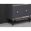 Buffet à 4 portes or / argent avec portes cannelées et garniture de panneau-457518119
