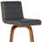 Ameyah Gray And Brown Solid Wood Swivel Low Back Counter Height Bar Chair-408517402-442935489
