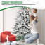 Arbre de Noël 5 pi avec 768 pointes, arbre à charnières enneigé réaliste PE + PVC avec support en métal, arbre de Noël artificiel complet-710096267