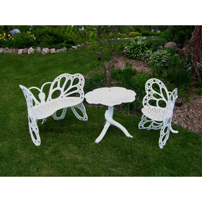 Ensemble de conversation 3 pièces Hamersville, Blanc