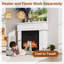 43" Electric Fireplace with Mantel, Freestanding TV Stand with Fireplace Heater