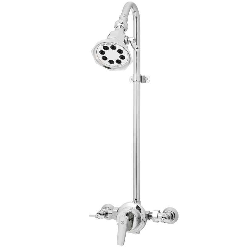 Douche pour l’extérieur à fixation murale 2,5 gpm 8 jets Vintage