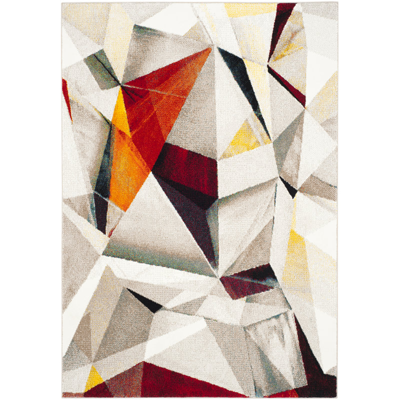 Geometric Shapes Area Rug, Rectangle 69 x 122 cm