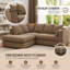 4 Seater Corduroy Sofa & Chaise-135004214