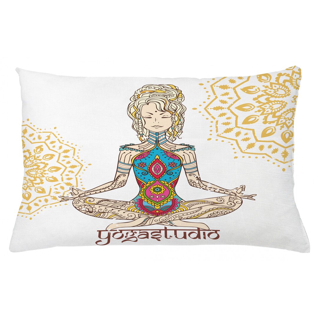 Mikey Chakra Meditating Girl Outdoor-Kissenbezug