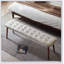 Banc de salle à manger en bois de chêne naturel avec coussin en cuir pour le salon et la salle à manger-367990135