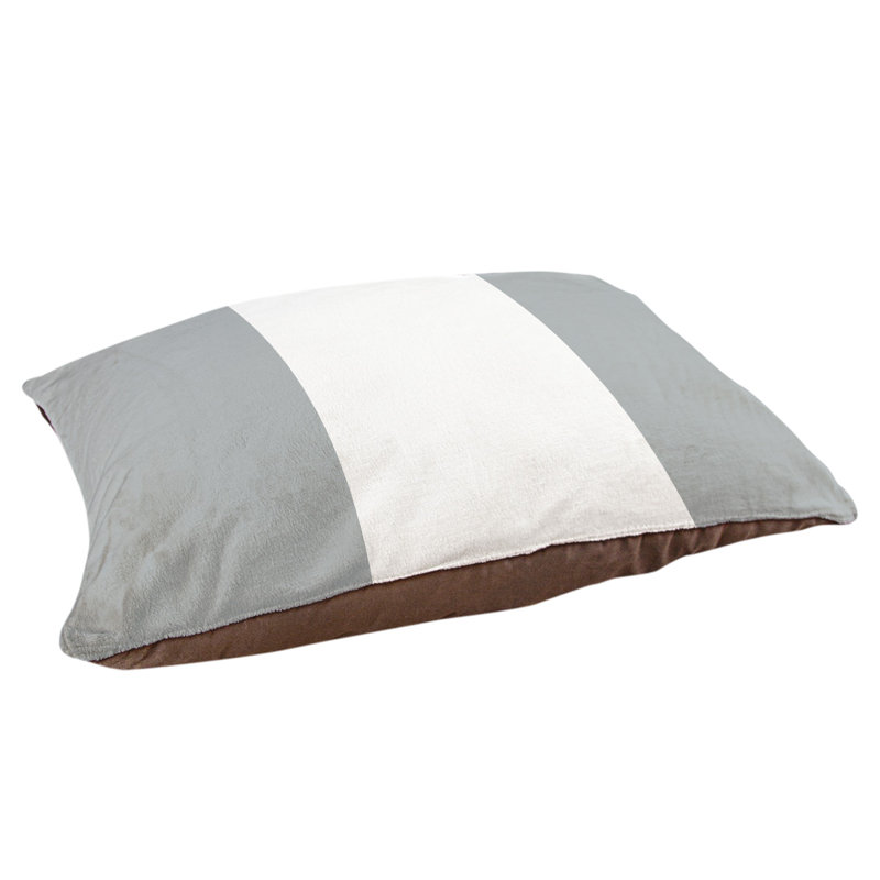 Coussin d'intérieur Las Vegas, Grand (l 50 po x P 40 po x H 7 po), Argent/blanc
