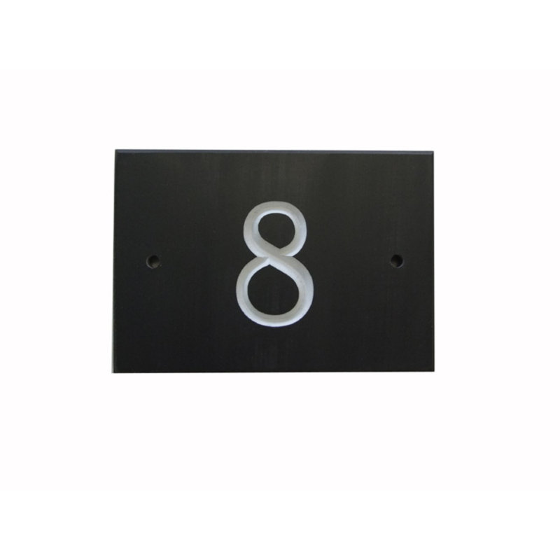 Odacia 10cm H Stone House Number, 8, Black