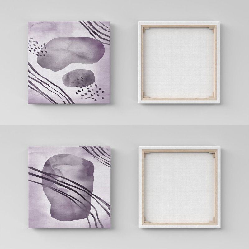 Stylish Decorative Canvas Paintings (2 Pieces), 12 x 12 Inches | 100% Canvas with 100% Wooden Frame | Perfect for Living Room, Bedroom, or Office Decor, Adds Elegance and Modern Touch to Any Space