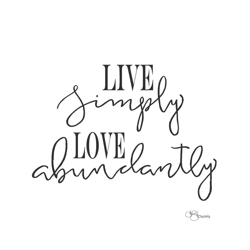 Live Simply - Wrapped Canvas Print, 45.72 cm H x 45.72 cm W x 3.175 cm D