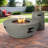 36" Propane Gas Fire Pit Table 2-Pieces