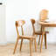 Chaise de salle à manger en chêne massif naturel, concept de conception à roulement de poids, finition de pulvérisation ajourée courbée pour plus de confort, entretien simple