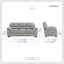 Canapé rembourré en tissu à accoudoirs coussinés de 80 po Mellitz-87207149