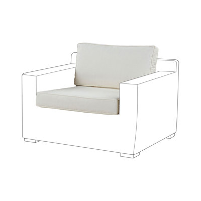 Outdoor Cushion Cover Set ARDEA White