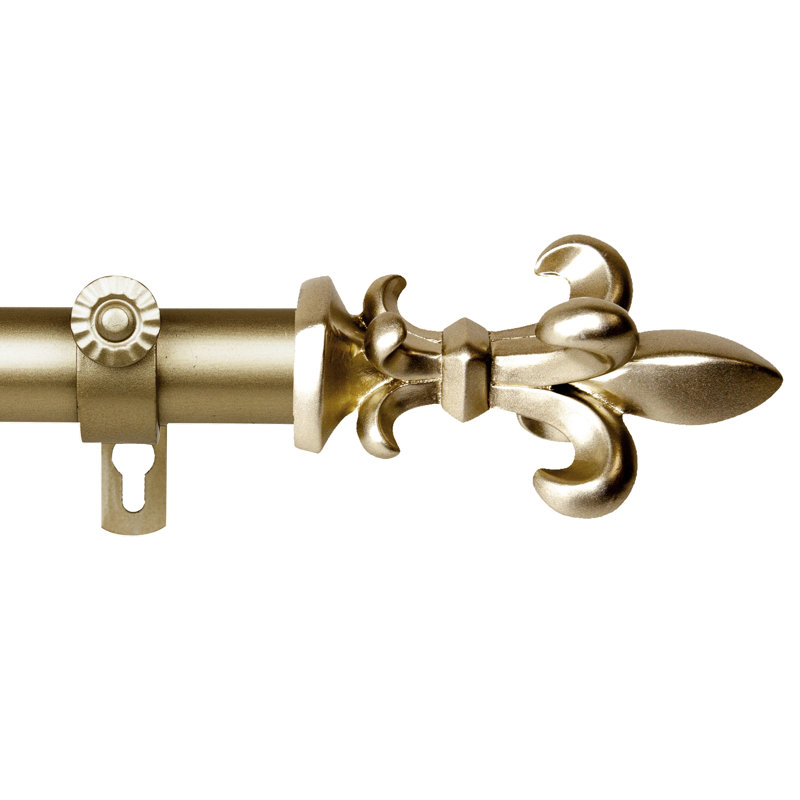 Tringle à rideaux simple Belliveau, H 2,25 po x l 48 po x P 3,63 po, Or