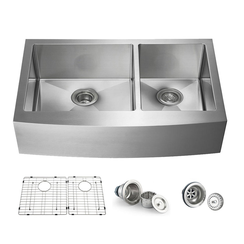 36 " L Double Bowl Stainless Steel Kitchen Sink