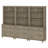 Sideboard Cabinet With Bar Hutch, Buffet Cabinet With Drawers And 3 Tier Shelves, Wash Gray, 101''