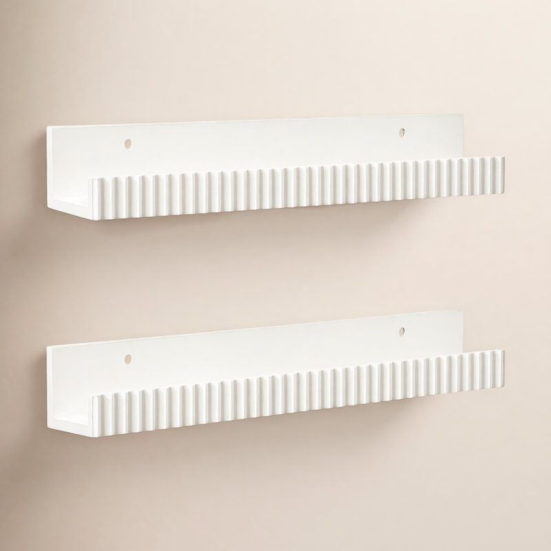 Two-Piece Picture Ledge Shelf Set, White