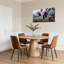 Ensemble de 1 tableau sur toile tendue représentant des fleurs de magnolia sous la pluie-829156431