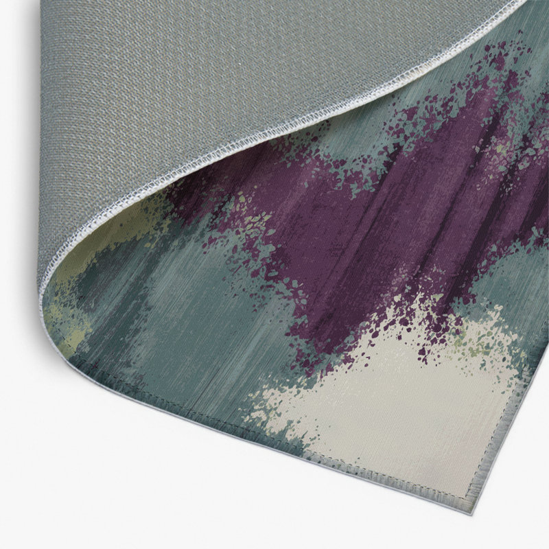 Watercolor Gray Indoor and Outdoor Area Rug, Rectangle 2' x 3'